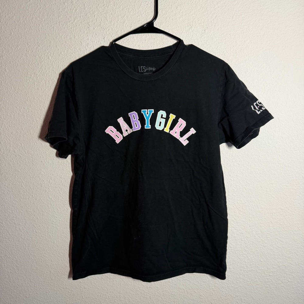 LES Do Makeup T Shirt Womens Black Graphic Print Baby Girl Cotton Casual Wear